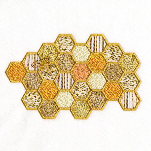 Buzzing with Texture Honeycomb & Bee