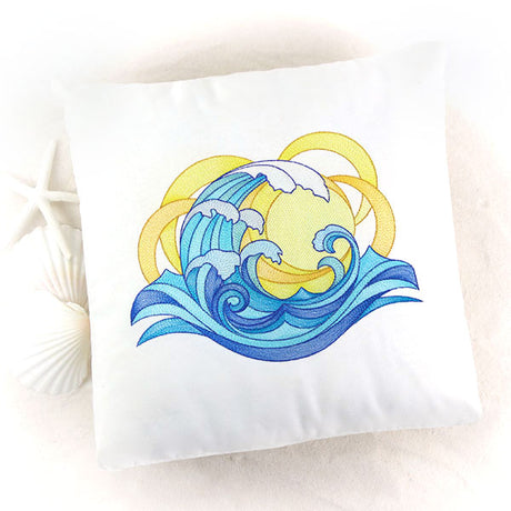 From Day to Night Ocean Wave Sun and Moon Feature