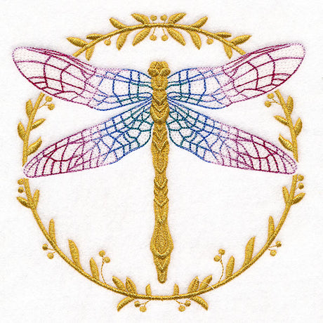 Laurels & Gold Dragonfly Circle