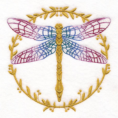 Laurels & Gold Dragonfly Circle