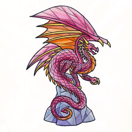 Facets of Fantasy Stained Glass Dragon