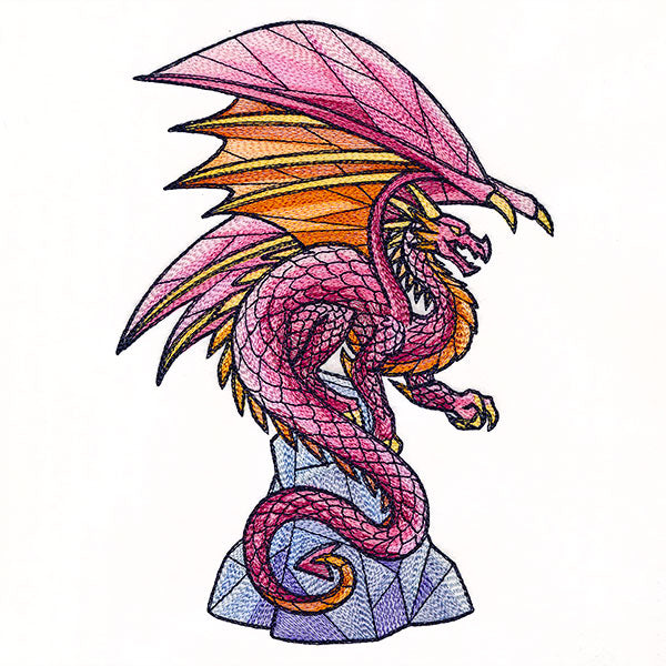 Facets of Fantasy Stained Glass Dragon