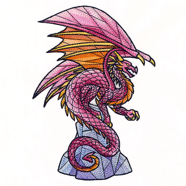 Facets of Fantasy Stained Glass Dragon