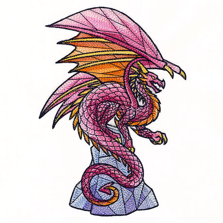 Facets of Fantasy Stained Glass Dragon