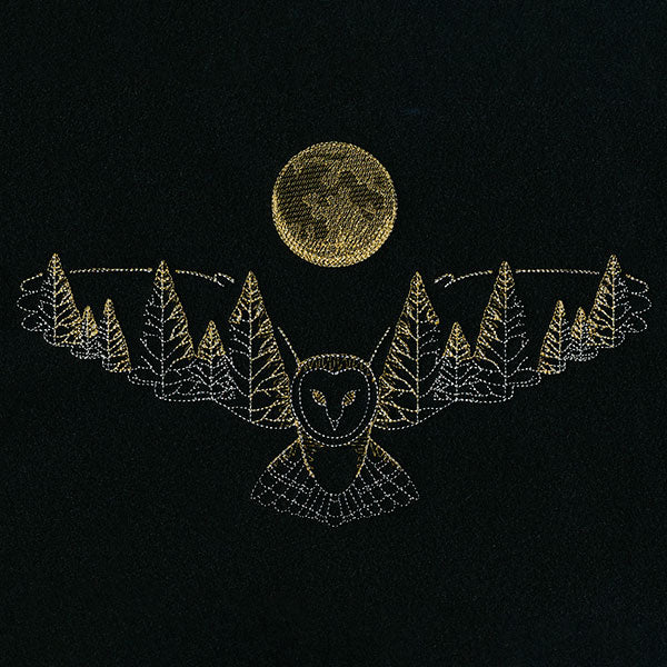 Under the Full Moon Forest Night Owl
