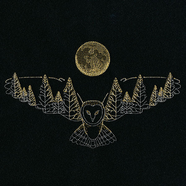 Under the Full Moon Forest Night Owl