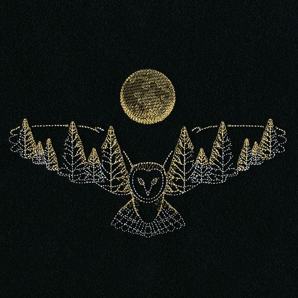 Under the Full Moon Forest Night Owl