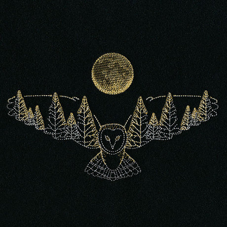 Under the Full Moon Forest Night Owl
