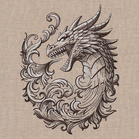 Baroque Scrollwork Dragon