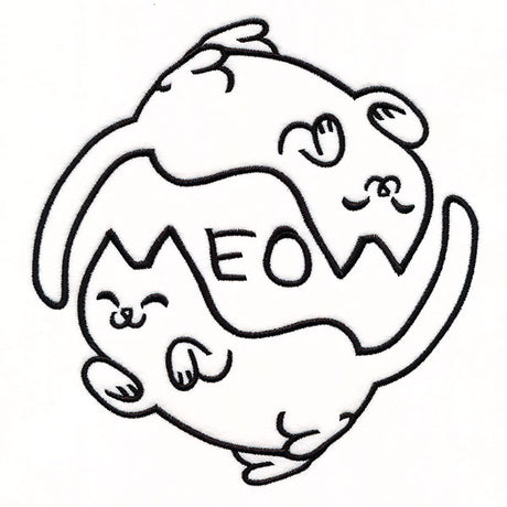 Meow Yin Yang Cat Circle