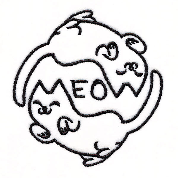 Meow Yin Yang Cat Circle