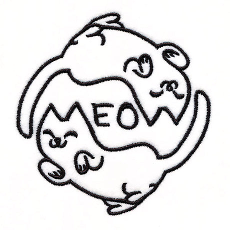 Meow Yin Yang Cat Circle