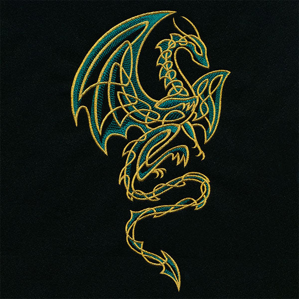 Gilded Celtic Knotwork Dragon