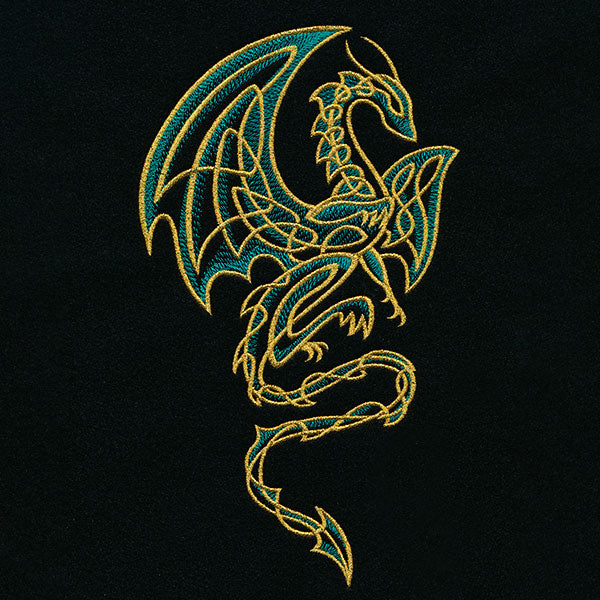 Gilded Celtic Knotwork Dragon