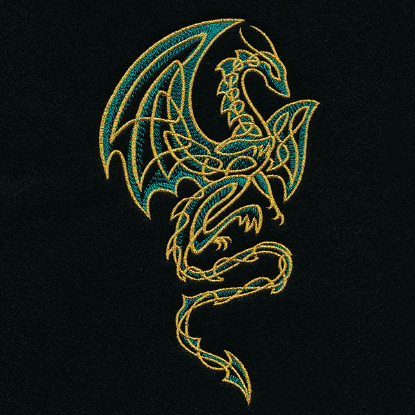 Gilded Celtic Knotwork Dragon