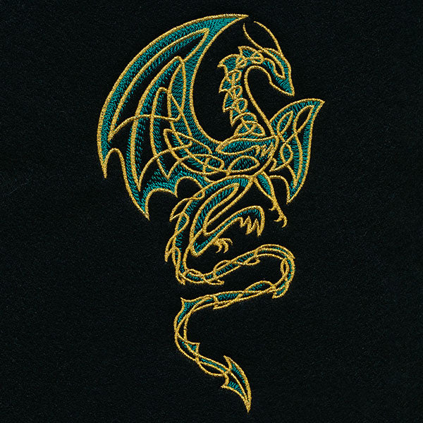 Gilded Celtic Knotwork Dragon