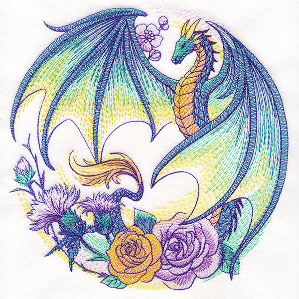 Flight of Flowers Dragon Wreath