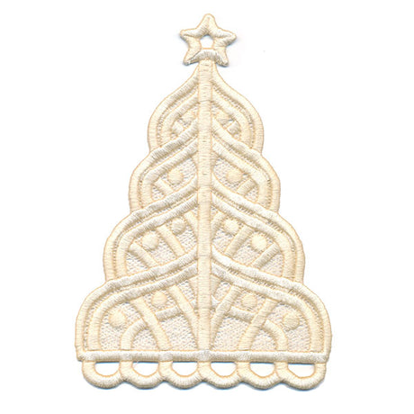Elegance & Fringe Christmas Tree (Lace)