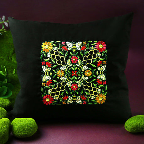 Honeybee Kaleidoscope Square
