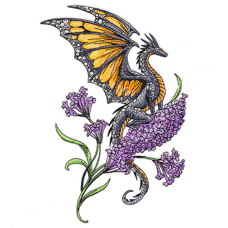 Monarch Dragon and Lilacs