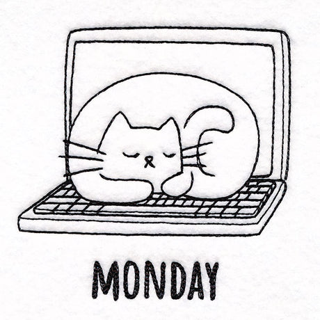 Co-working Cat on Monday