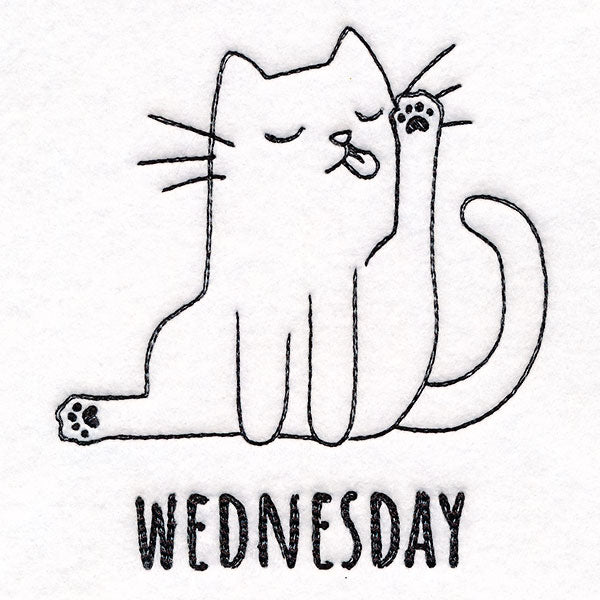 Cleaning Cat on Wednesday