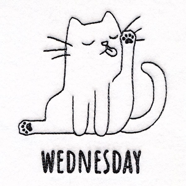 Cleaning Cat on Wednesday