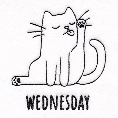 Cleaning Cat on Wednesday