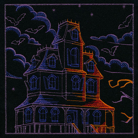 Haunted Halloween Scene Square 1