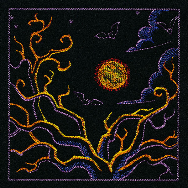 Haunted Halloween Scene Square 2