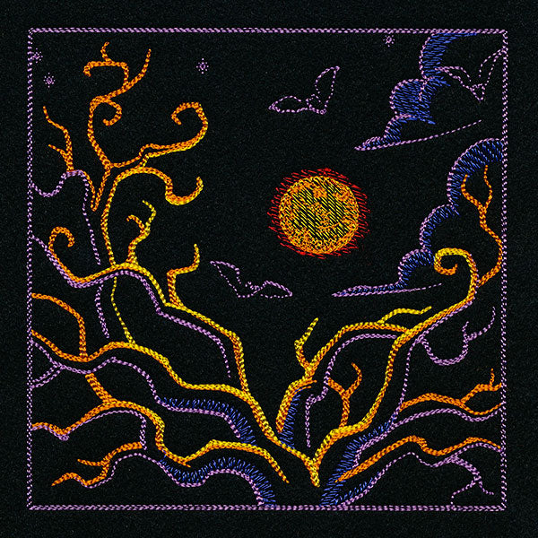 Haunted Halloween Scene Square 2