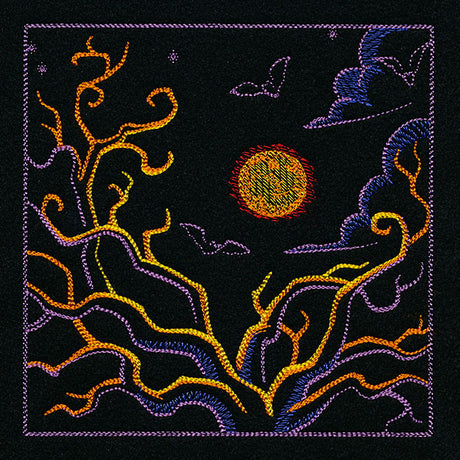 Haunted Halloween Scene Square 2