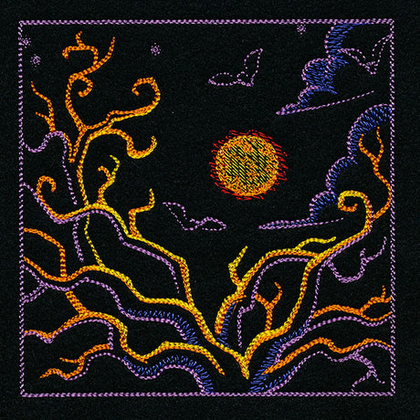 Haunted Halloween Scene Square 2