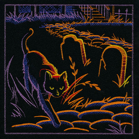 Haunted Halloween Scene Square 3