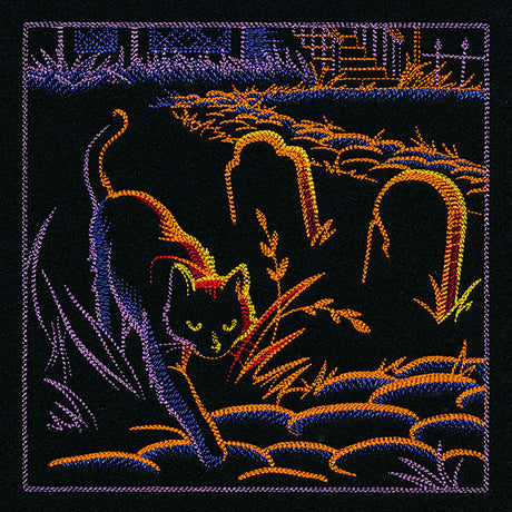 Haunted Halloween Scene Square 3