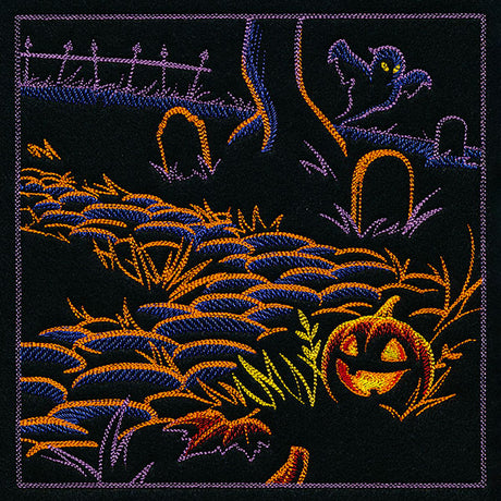 Haunted Halloween Scene Square 4