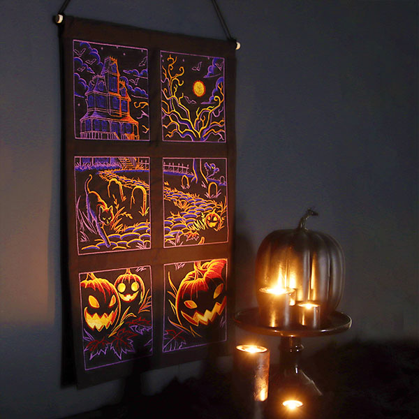 Haunted Halloween Scene Square 4