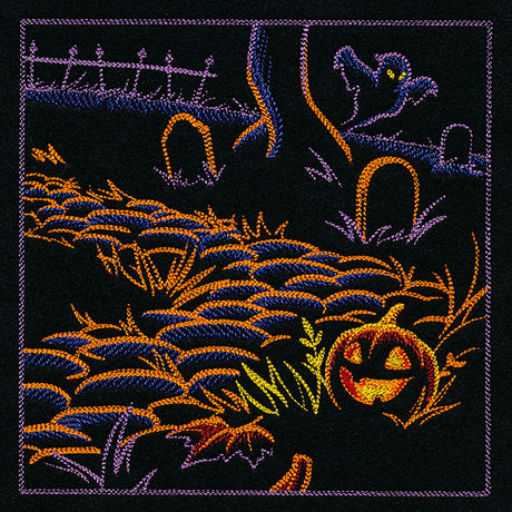 Haunted Halloween Scene Square 4
