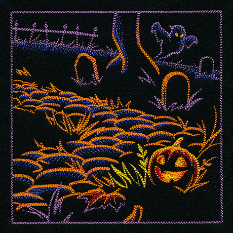 Haunted Halloween Scene Square 4