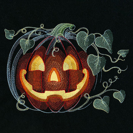 Grinning and Glowing Jack o' Lantern