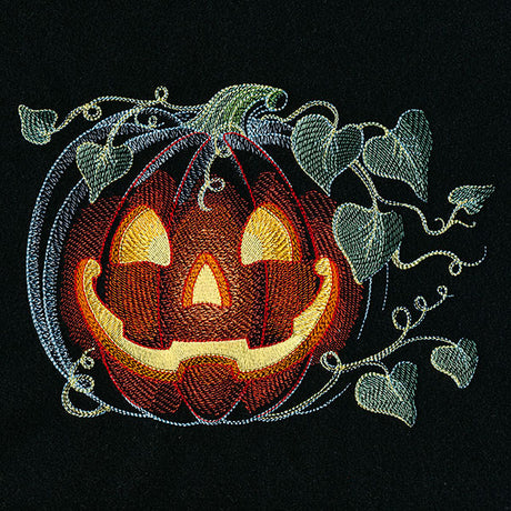 Grinning and Glowing Jack o' Lantern