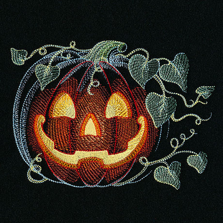 Grinning and Glowing Jack o' Lantern