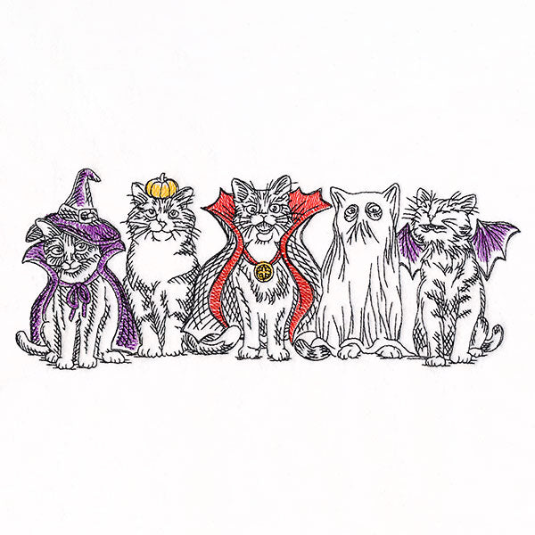 Happy Meow-lloween Cat Border