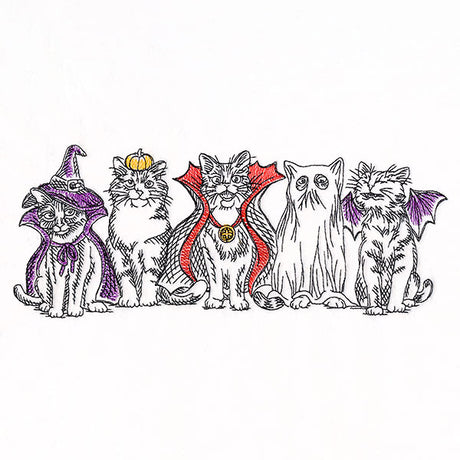 Happy Meow-lloween Cat Border