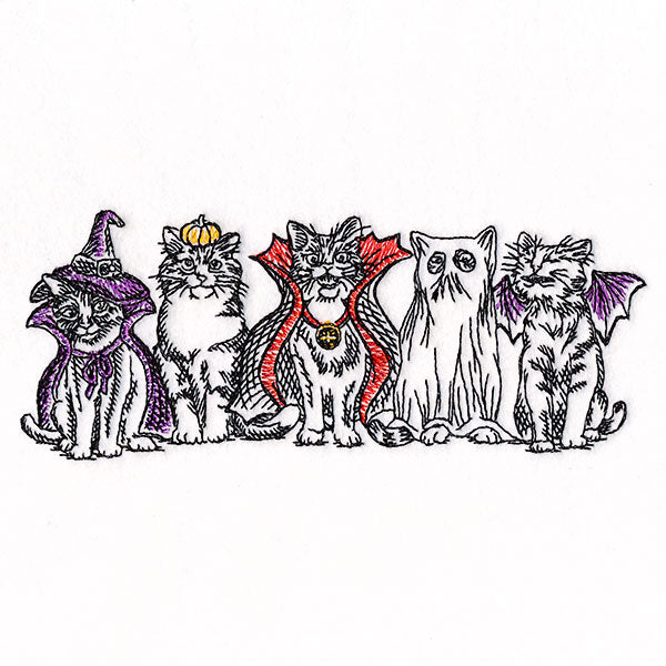 Happy Meow-lloween Cat Border