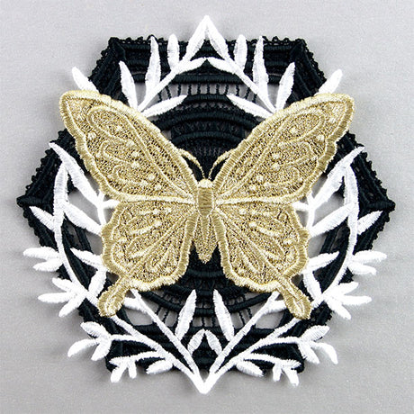 Butterfly & Fern Ornament (Lace)