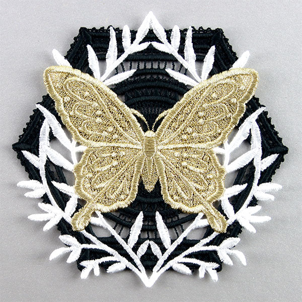 Butterfly & Fern Ornament (Lace)