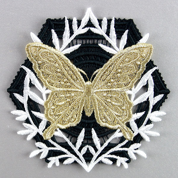 Butterfly & Fern Ornament (Lace)