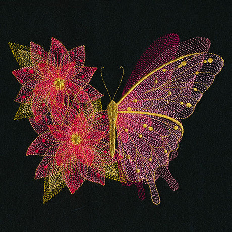 Sheer Illusions Poinsettia Butterfly