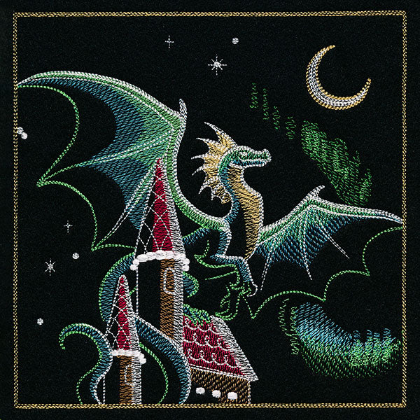 Dragons & Gingerbread Christmas Panel 1
